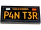 Part No: 87079pb1177  Name: Tile 2 x 4 with 'CALIFORNIA' and 'P4N T3R' Pattern (Sticker) – Set 10304