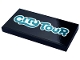 Lego part: Tile 2 x 4 with Dark Turquoise and White 'CITY TOUR' Pattern (Sticker) - Set 60407