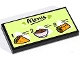 Part No: 87079pb1475 Name: Tile 2 x 4 with Dark Blue 'Menu' with Taco, Bowl, Burrito and Number 1, 2 and 3 on Yellowish Green Background Pattern (Sticker) - Set 41747 Part No: 87079pb1475 Name: Tile 2 x 4 with Dark Blue 'Menu' with Taco, Bowl, Burrito and Number 1, 2 and 3 on Yellowish Green Background Pattern (Sticker) - Set 41747