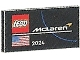 Part No: 87079pb1497  Name: Tile 2 x 4 with LEGO and McLaren Logos, United States of America (USA) Flag and White '2024' Pattern