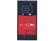 Part No: 87079pb1584  Name: Tile 2 x 4 with Red Control Panel, Blue and White Lights and Buttons, Dark Bluish Gray Rectangles Pattern (Sticker) - Set 75419