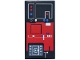 Part No: 87079pb1589  Name: Tile 2 x 4 with Red Control Panel, Blue and White Lights and Buttons, Dark Bluish Gray Screen with Death Star Pattern (Sticker) - Set 75419