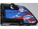 Part No: 87080pb005  Name: Technic, Panel Fairing # 1 Small Smooth Short, Side A with Red and White Swirls on Blue Pattern (Sticker) - Set 42010