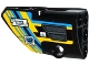 Part No: 87080pb020  Name: Technic, Panel Fairing # 1 Small Smooth Short, Side A with Grille and Sponsor Logos on Dark Azure, Yellow and Black Background Pattern (Sticker) - Set 42034