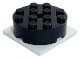 Part No: 87081c02  Name: Turntable 4 x 4 x 1 1/3 Top with White Square Base, Locking (87081 / 61485)