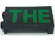 Part No: 87544pb096  Name: Panel 1 x 2 x 3 with Side Supports - Hollow Studs with Green 'THE' Pattern (Sticker) - Set 70922