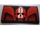 Part No: 88930pb002  Name: Slope, Curved 2 x 4 x 2/3 with Bottom Tubes with Backyard Blasters Red Skull Logo Pattern (Sticker) - Set 8898