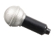 Part No: 90370pb01  Name: Minifigure, Utensil Microphone with Metallic Silver Top Full Screen Pattern