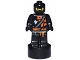 Lot ID: 397935536  Part No: 90398pb047  Name: Minifigure, Utensil Statuette / Trophy with Ninjago Cole with Orange and Dark Bluish Gray Robe and White Ninjago Logogram Letter C Pattern