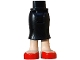 Part No: 92249c00pb09  Name: Mini Doll Hips and Skirt Long, Light Nougat Legs and Red Shoes Pattern - Thick Hinge
