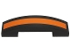 Part No: 93273pb048  Name: Slope, Curved 4 x 1 x 2/3 Double with Orange Stripe on Black Background Pattern (Sticker) - Set 75102