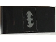 Part No: 93606pb078  Name: Slope, Curved 4 x 2 with Silver Batman Logo on Black Background Pattern (Sticker) - Set 70907