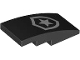 Part No: 93606pb208  Name: Slope, Curved 4 x 2 with Silver Police Star Badge Logo Pattern