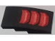 Part No: 93606pb229  Name: Slope, Curved 4 x 2 with 3 Red Taillights Pattern (Sticker) - Set 42138
