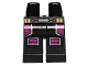 Part No: 970c00pb0116  Name: Hips and Legs with Dark Pink Leg Protection and Knee Pads, Silver Belt Pattern