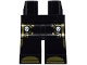 Part No: 970c00pb1842  Name: Hips and Legs with White Skulls, Gold Elaborate Trim and Boots Pattern (BAM)