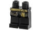 Part No: 970c00pb1868  Name: Hips and Legs with Gold Sash, Black and Dark Bluish Gray Shirt Tails Pattern