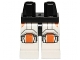 Part No: 970c01pb17  Name: Hips and White Legs with SW Republic Trooper Armor with Orange Knee Pads Pattern