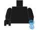 Part No: 973c037  Name: Torso Plain / Black Arms / Black Hand Right / Trans-Medium Blue Hook Left