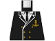 Lot ID: 278076837  Part No: 973pb0049  Name: Torso Boat Captain, Suit Double Breasted and Gold Anchor Logo Pattern