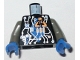 Part No: 973pb0080c01  Name: Torso Space Insectoids Blue Diamond under Circuitry Pattern / Dark Gray Arms / Blue Hands
