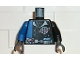 Lot ID: 59425085  Part No: 973pb0220c01  Name: Torso Alpha Team Logo, Utility Belt and Gauge, Solid Blue Stripe Pattern / Black Arm Left / Blue Arm Right / Black Hands