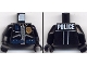 Part No: 973pb0289c01  Name: Torso Police Leather Jacket, Gold Badge, Radio, Ammo Belt, Police Pattern on Back / Black Arms / Black Hands