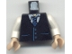 Lot ID: 406313452  Part No: 973pb0321c01  Name: Torso Vest with Pockets and Buttons over White Shirt, Tie with Blue Stripes, Light Nougat Neck Pattern / White Arms / Light Nougat Hands