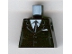 Lot ID: 397970991  Part No: 973pb0322  Name: Torso Suit with 2 Buttons, Gray Sides, Gray Centerline and Tie Pattern