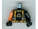 Torso, Odd Arms, Jumpsuit with Alpha Team Logo, Orange Straps Print, Left Black Arm, Right Orange Arm, Black Hands