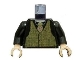 Part No: 973pb0473c01  Name: Torso Speed Racer Tweed Vest with Rep Striped Tie Pattern / Black Arms / Light Nougat Hands