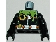 Part No: 973pb0519c01  Name: Torso Agents Villain Wetsuit with Zipper and Green Slime Pattern / Black Arms / Black Hands