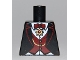 Part No: 973pb0720  Name: Torso Suit with Dark Red Vest and Bow Tie, Gold Chain and Medallion Pattern (Vampire)