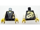 Lot ID: 387995902  Part No: 973pb0926c01  Name: Torso Ninjago Gold Asian Characters Front and Dragon Back Pattern / White Arms / Yellow Hands