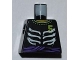 Lot ID: 410585948  Part No: 973pb1019  Name: Torso Ninjago Skeleton Ribs White, Purple Waist Sash and Number 5 Pattern