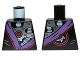 Part No: 973pb1578  Name: Torso Ninjago Robe with Purple Sash and Exposed Mechanical Parts Pattern