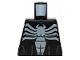 Part No: 973pb1622  Name: Torso Spider-Man Dark Bluish Gray Muscles Outline with White Spider Front and Back Pattern (Venom)