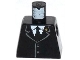 Part No: 973pb1623  Name: Torso Jacket Buttoned with Gold Badge on Collar, White Shirt and Black Tie Pattern