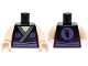 Part No: 973pb1759c01  Name: Torso Ninja Robe with Dark Purple Sash and TMNT Foot Clan Logo Pattern / Light Nougat Arms / Light Nougat Hands