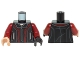 Lot ID: 402967791  Part No: 973pb1969c01  Name: Torso Vest with Collar, Dark Red Panels and Pockets with Silver Zippers Pattern / Dark Red Arms / Light Nougat Hand Right / Black Hand Left