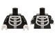 Part No: 973pb2108c01  Name: Torso White Minifigure Skeleton Pattern / Black Arms with White Minifigure Skeleton Pattern / White Hands