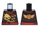 Part No: 973pb2278  Name: Torso Ninjago Robe with Gold Lion, Wings and Ninjago Logogram 'Fire' and Red Sash Pattern