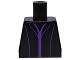 Lot ID: 351641098  Part No: 973pb2330  Name: Torso Female Dress with Dark Purple Trim and Seams Pattern