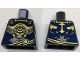 Part No: 973pb2746  Name: Torso Ninjago with Silver and Dark Blue Armor, Gold Trim and Samurai Logo Pattern