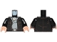 Part No: 973pb3121c01  Name: Torso SW Open Jacket with Pockets and Light Bluish Gray Open Shirt Pattern (Poe Dameron) / Black Arms / Light Nougat Hands