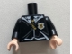 Part No: 973pb3354c01  Name: Torso Harry Potter Uniform over Black Vest with Gold Emblem with 'H' Pattern / Black Arms / Light Nougat Hands