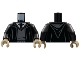 Part No: 973pb4420c02  Name: Torso Robe, Sweater, Shirt and Hogwarts Crest Tie Pattern / Black Arms / Dark Tan Hands