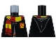 Part No: 973pb4509 Name: Torso Hogwarts Robe Clasped with Gryffindor Shield and Scarf Pattern Part No: 973pb4509 Name: Torso Hogwarts Robe Clasped with Gryffindor Shield and Scarf Pattern