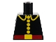 Part No: 973pb4513  Name: Torso Fire Uniform with Red Belt and Yellow Lapels, Buttons, and Buckle Pattern (Reissue)
