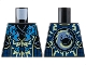 Part No: 973pb5833 Name: Torso Tunic and Armor, Metallic Light Blue and Dark Azure Blades with Wolves, Bright Light Yellow Electricity Pattern Part No: 973pb5833 Name: Torso Tunic and Armor, Metallic Light Blue and Dark Azure Blades with Wolves, Bright Light Yellow Electricity Pattern